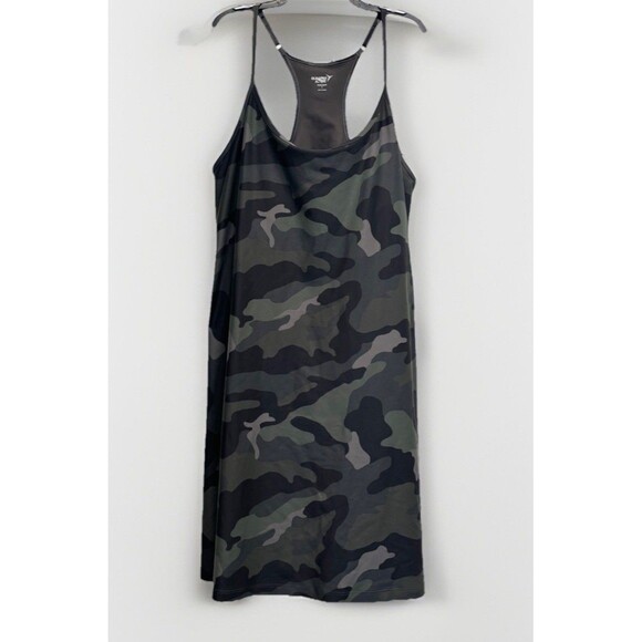 Old Navy Power Soft Performance Racer Back Mini Dress Camo Sz L - Picture 2 of 7